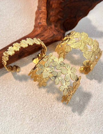 Stylish Gold Plated Flower Wid - DippedShop Wholesale - #8819