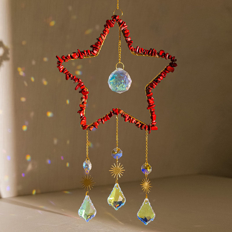 Star Crystal Suncatcher Pendant - DippedShop Wholesale - #7859