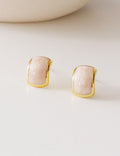 Geometric C-Shaped Stud Earrings - DippedShop Wholesale - #8659
