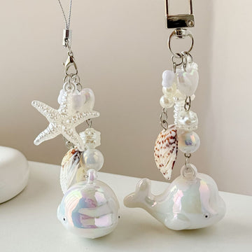 Cute Whale Pendant Keychain Phone Charm DP25C916