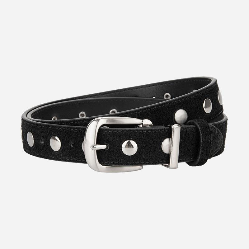 Punk Style Studded Pink Buckle Leather Belt MK2LEEP6W6JBT35