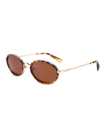 Polarized Metal Oval Sunglasses - DippedShop Wholesale - #7843