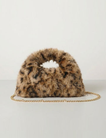 Solid Color Soft Fluffy Fur Tote Handbag DP25H581