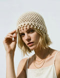 Hollow Pearl Tassel Beanie - DippedShop Wholesale - #3859