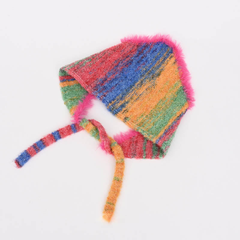 Colorful Gradient Bandana Knit Triangle Headscarf MK2BK6W6HHS10