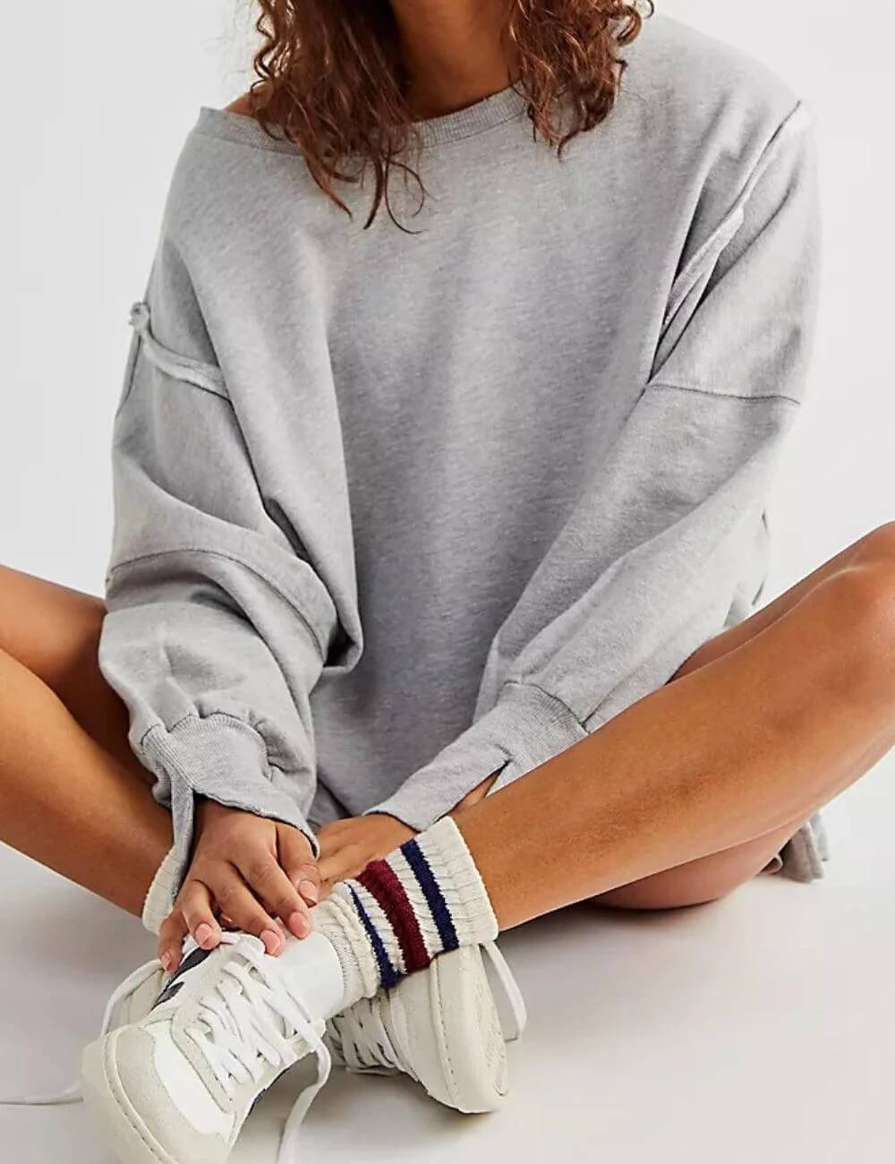Solid Round Neck Split Hoodie - DippedShop Wholesale - #2979
