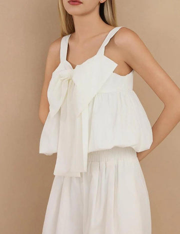 Elegant Bow Front Crop Tops DPT1643