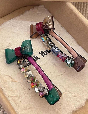 Elegant Rhinestone Bow Hair Clip DP25E402