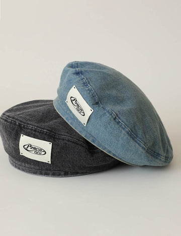 Trendy Denim Solid Color Beret Hat DP25E976