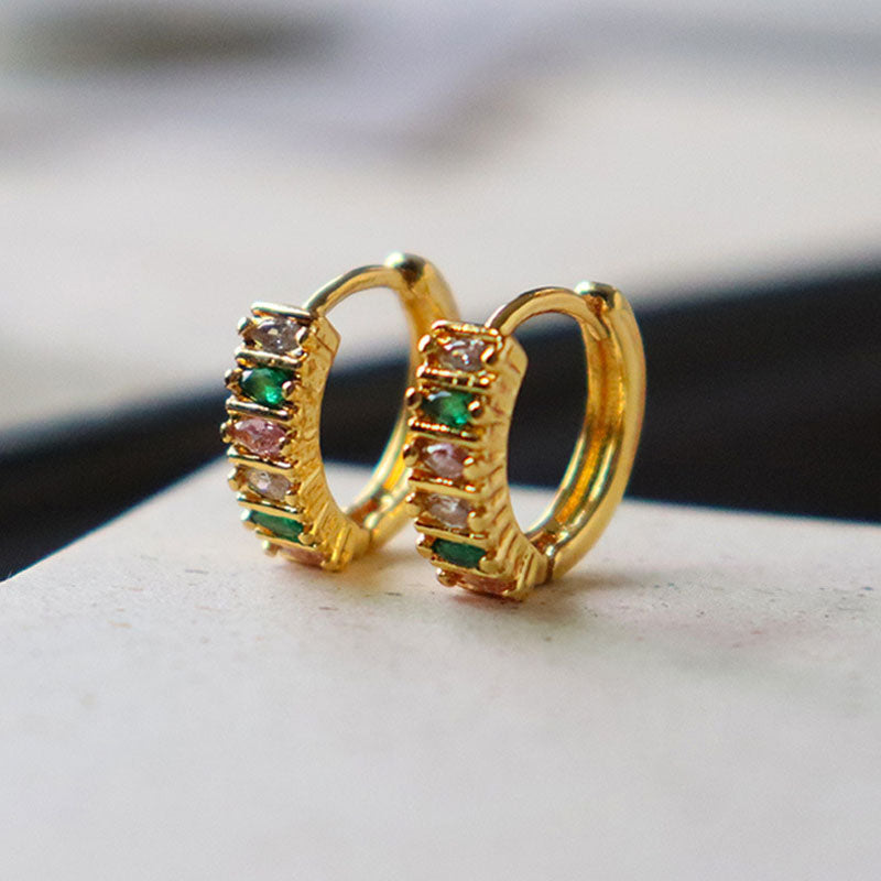 Vintage Gold Hoop Earrings - DippedShop Wholesale - #7555