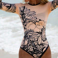 Vintage Floral One Piece Swimsuit - DippedShop Wholesale - #3555