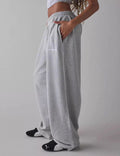 Embroidery Elastic Waist Pants - DippedShop Wholesale - #2163