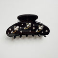 Rhinestone Flower Acetate Hair Claw - DippedShop Wholesale - #7443
