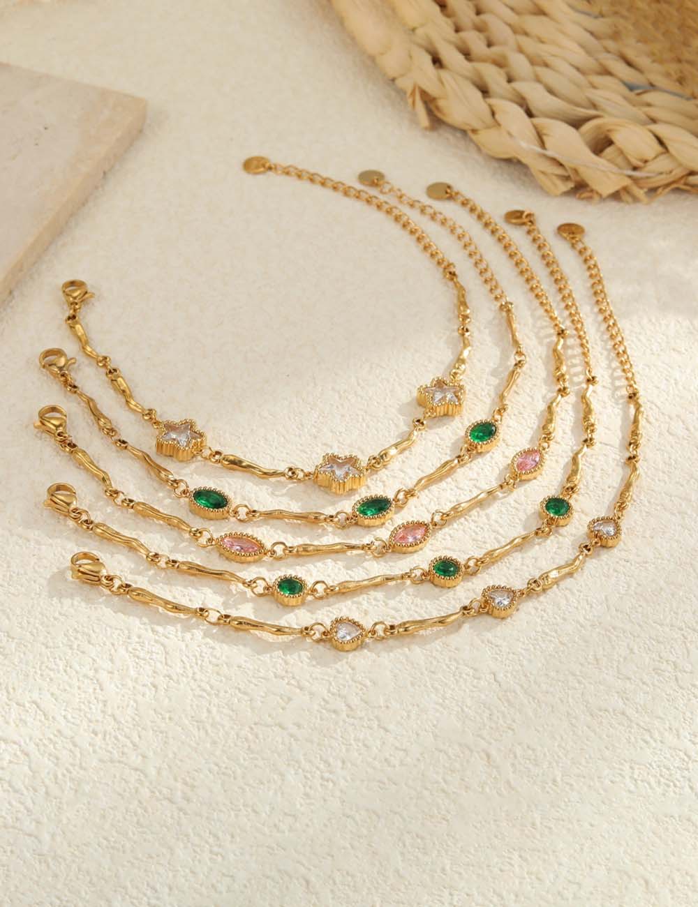 Eleagnt Colorful Cubic Zirconi - DippedShop Wholesale - #3555