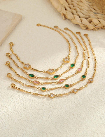 Eleagnt Colorful Cubic Zirconi - DippedShop Wholesale - #3555