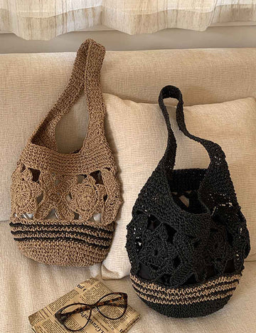 Vintage Straw Crochet Bag - DippedShop Wholesale - #5635