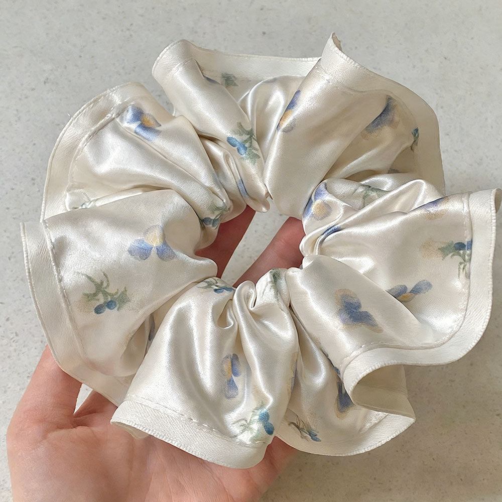Floral Satin Scrunchies - DippedShop Wholesale - #0979