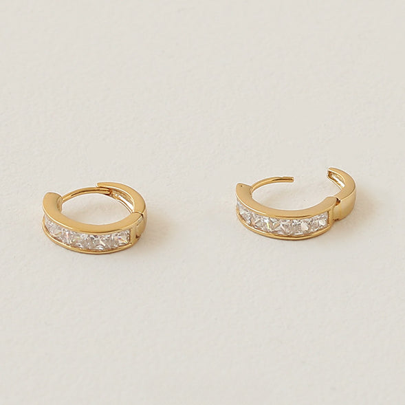 Zircon Simple Elegant Hoop Earrings DPPJE1854