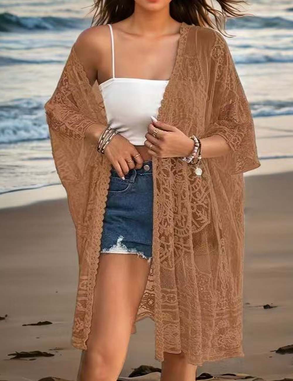 Minimalist Lace Cover Up - DippedShop Wholesale - #2691