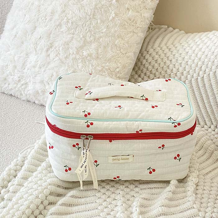 Cute Cherry Print Portable Make Up Bag DP25A560