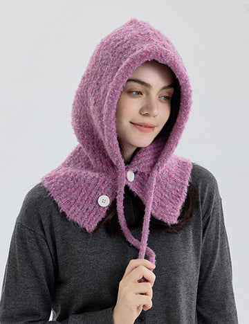 Trendy Hooded Balaclava Scarf Knit Beanie DP25H707