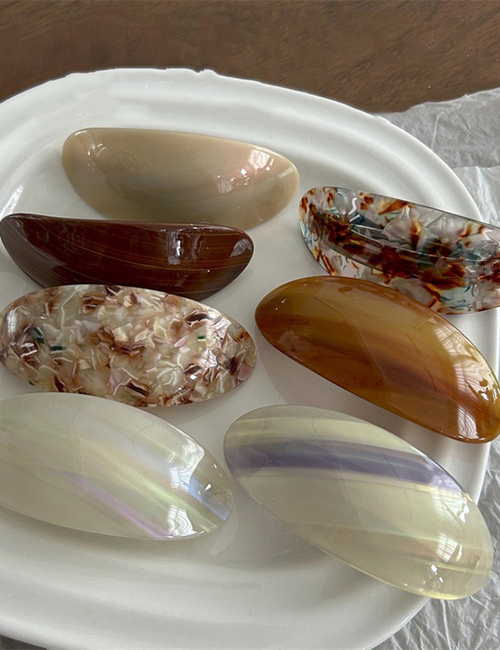 Vintage Amber Hair Clips - DippedShop Wholesale - #5571