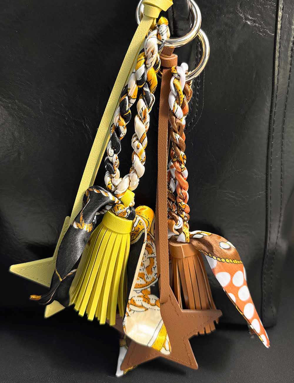 Leather Star Tassel Bag Charm - DippedShop Wholesale - #7011