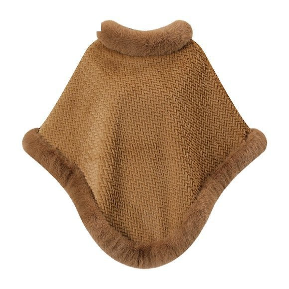 Faux Fur Poncho Cape - DippedShop Wholesale - #2771