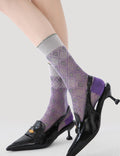 Vintage Plaid Jacquard Socks - DippedShop Wholesale - #1891