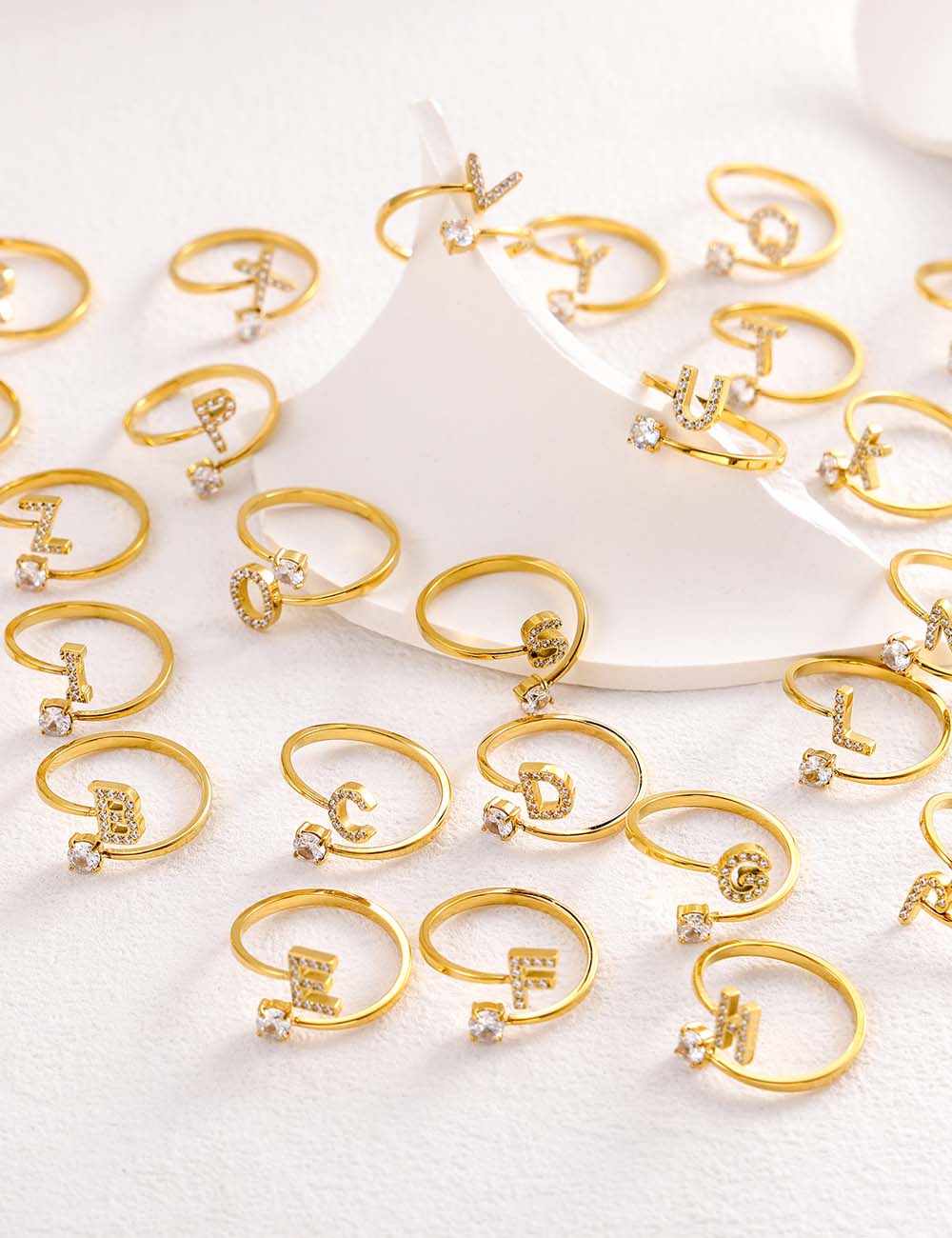 Simple Gold Plated Rhinestone - DippedShop Wholesale - #8051
