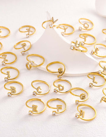 Simple Gold Plated Rhinestone - DippedShop Wholesale - #8051