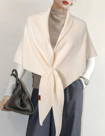Simple Wool Blend Warm Triangle Winter Scarf DP25G596