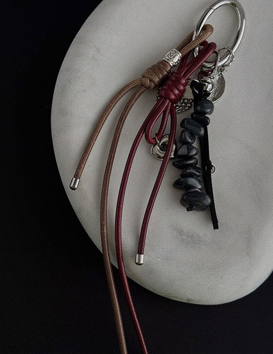 Love Stones Braided Rope Bag Charms DP25D673