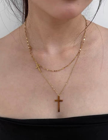 Gold Plated Layered Necklace - DippedShop Wholesale - #7811