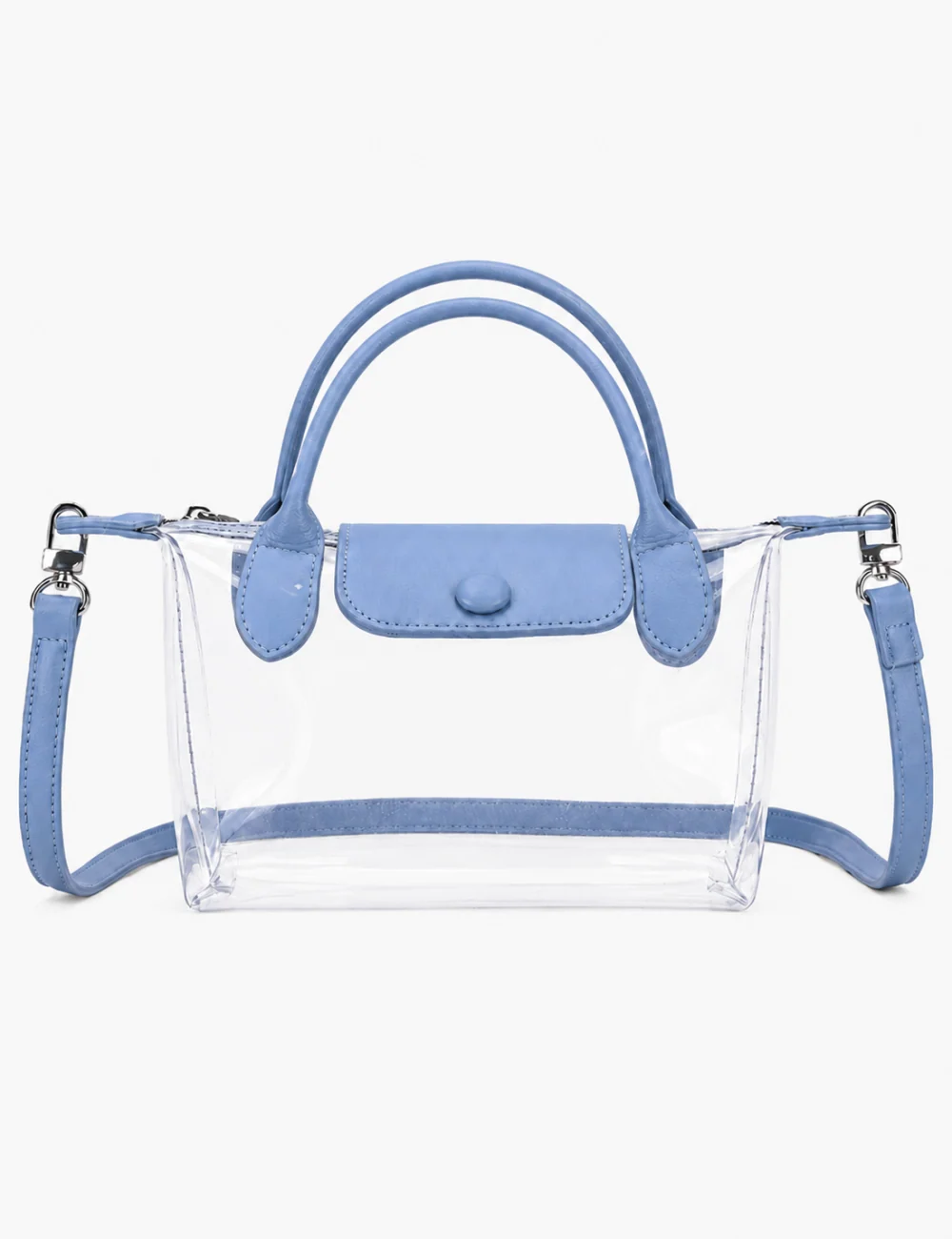 Simple Double Handle Clear Crossbody Bag MK2PLC6W10BBG374