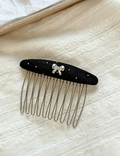Bow Polka Dot Oval Comb Clip MK2MBEP6W6HPN03