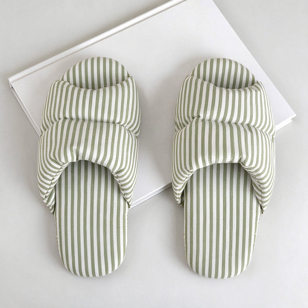 Trendy Color Block Striped Non-Slip Indoor Slippers 6W8FSP288