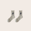 Plaid Bowknot Slouch Crew Socks - DippedShop Wholesale - #1315