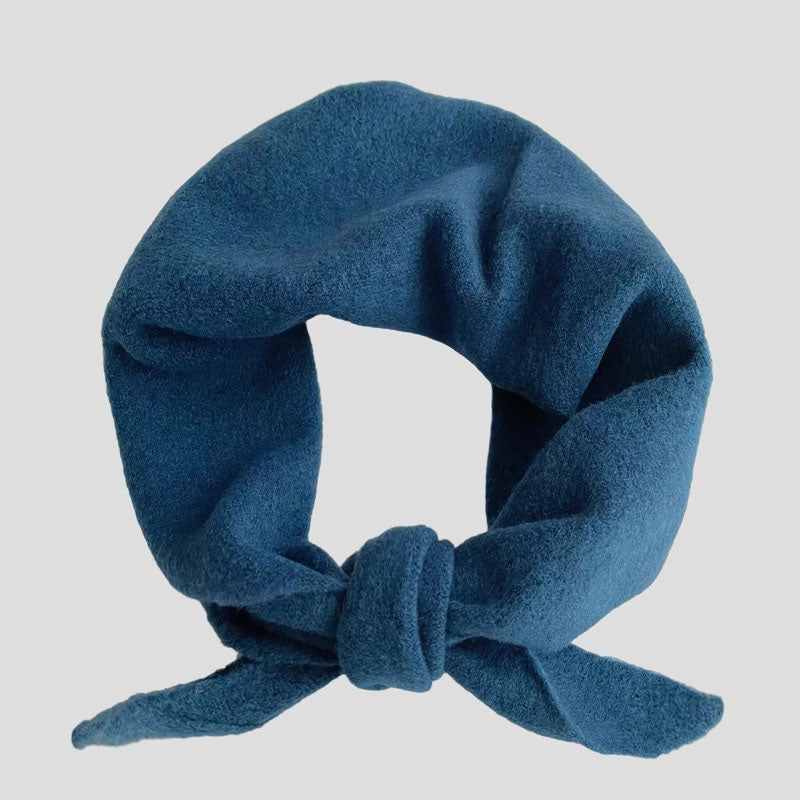 Solid Color Wool Knit Triangle Scarf 6W6NSW277