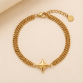 Elegant Gold Plated Heart Rhinestones Bracelets 6W6JBR625