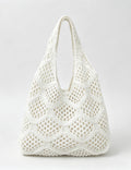 Simple Solid Color Hollow Hand Crochet Handbags 6W10BBG1589
