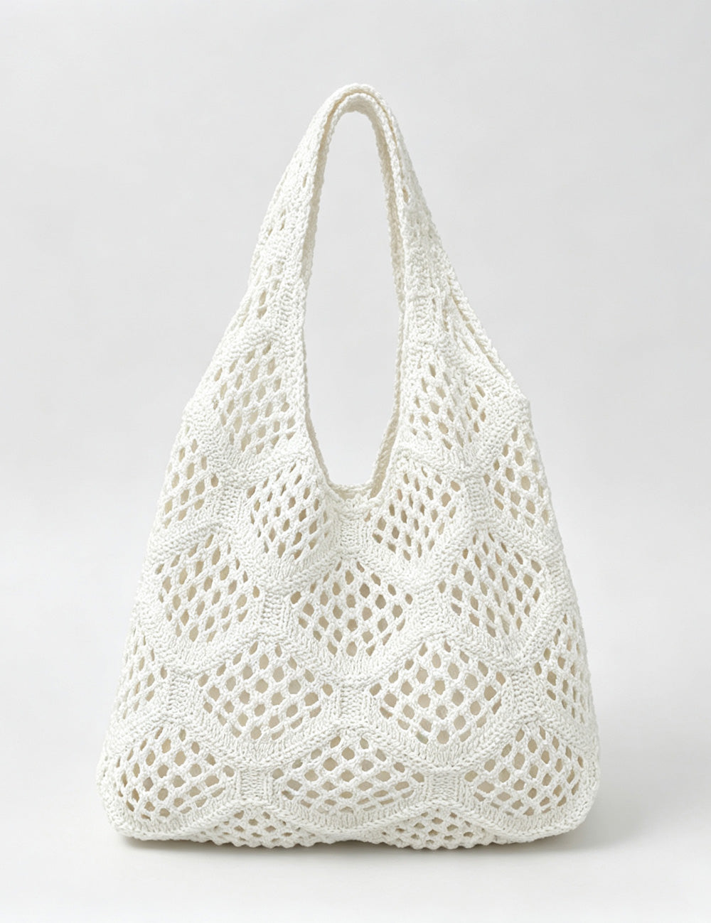 Simple Solid Color Hollow Hand Crochet Handbags 6W10BBG1589