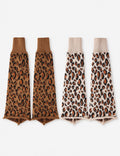 Vintage Leopard Pattern Rib Cuff Socks 6W8FSO1001