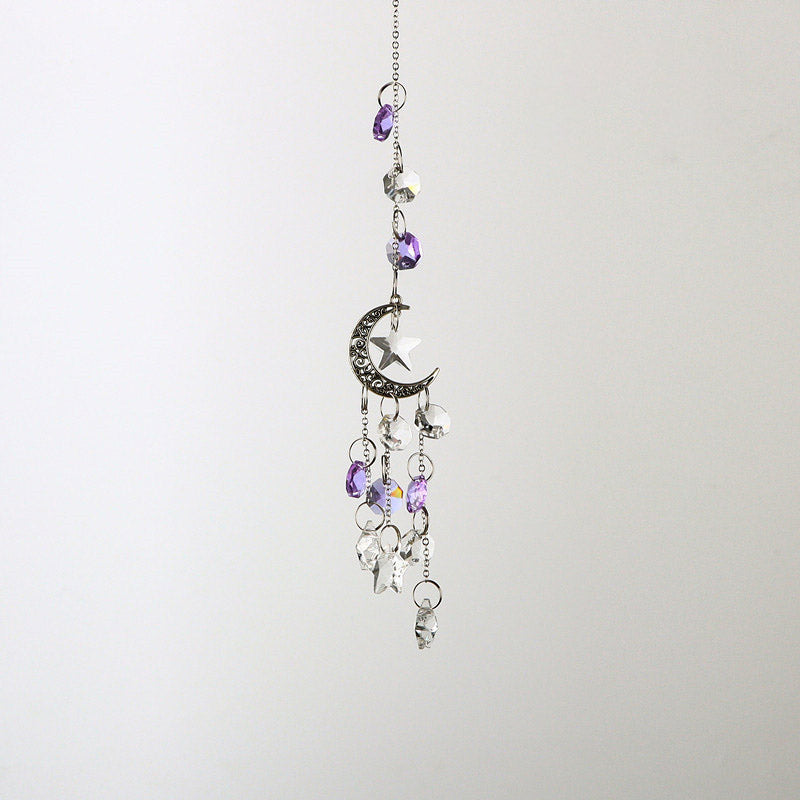 Metal Moon Star Crystal Tassel Suncatchers MK2CZAS6H7HLS63