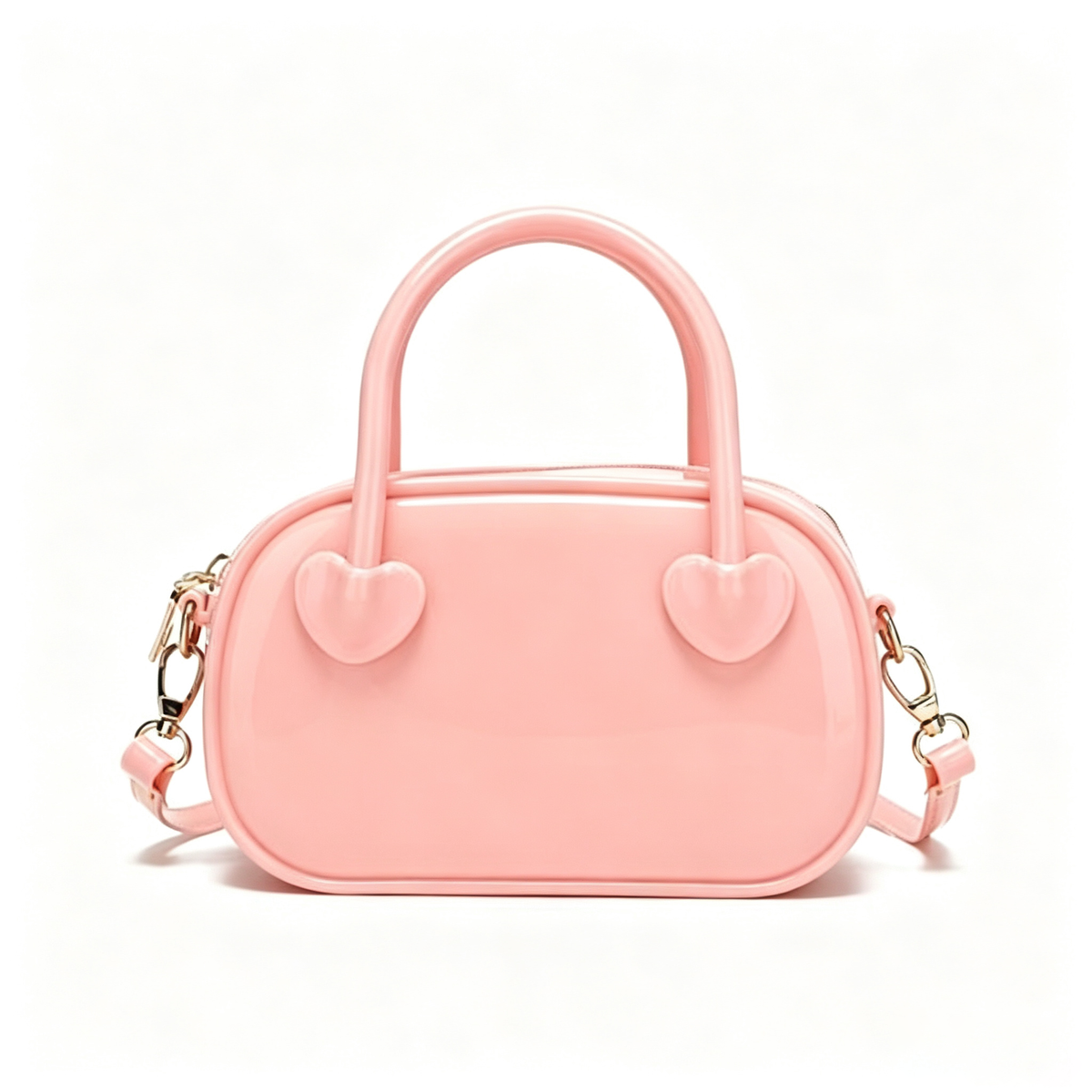 Fashion Solid Color Jelly Clear Tote Crossbody Bag 6W10BBG2112