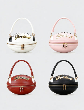 Football Shaped Handbag - DippedShop Wholesale - #4371