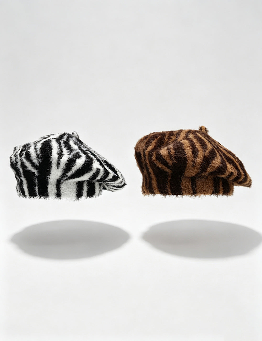 Fashion Striped Color Block Warm Beret Hat 6W6HAT807