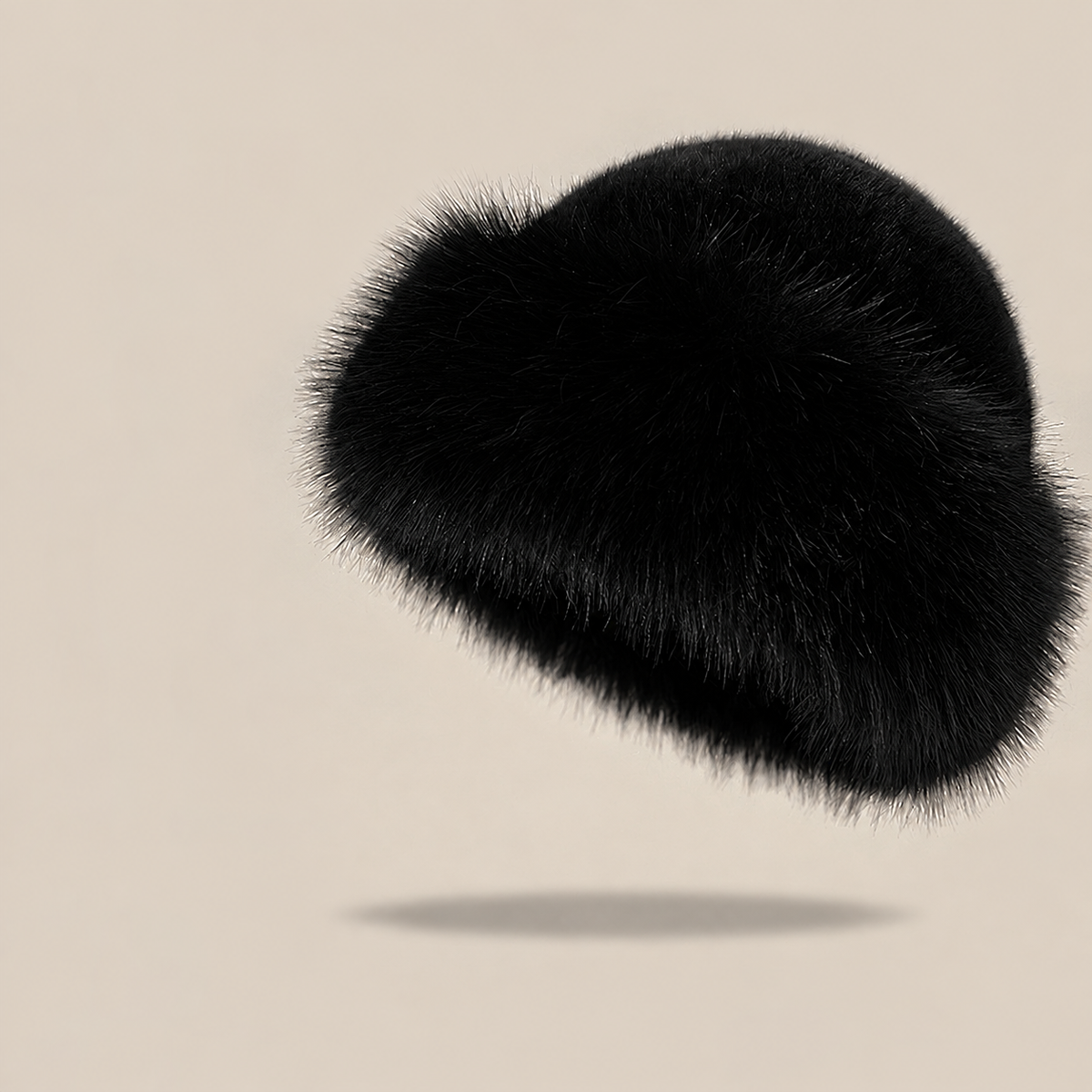 Minimalist Solid Color Faux Fox Fur Bucket Hat 6W6HAT666