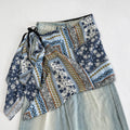 Vintage Asymmetrical Tie Waist Hip Scarf  Wrap 6W1SL46