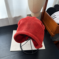 Simple Solid Color Edge Curl Knit Hat 6W6HAT721